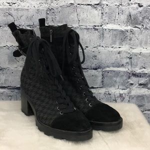 Marc Fisher Houndstooth Heeled Boots (637)